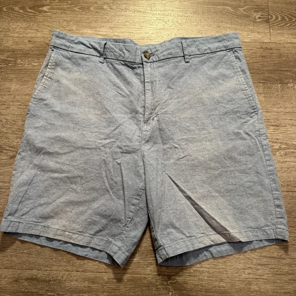 Old Navy Shorts Mens 38 Blue Linen Blend Slim Fit Casual Summer Beach 8